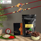 Rakhi Gift Set for Brother – Designer Rakhis & Choco | Wukusy