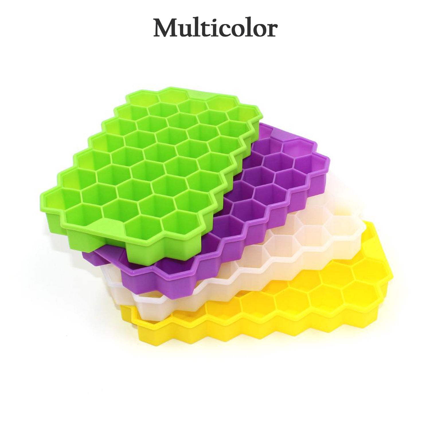 Silicone Ice Cube Tray – 32 Cavity, Easy-Release, Multicolor Mould