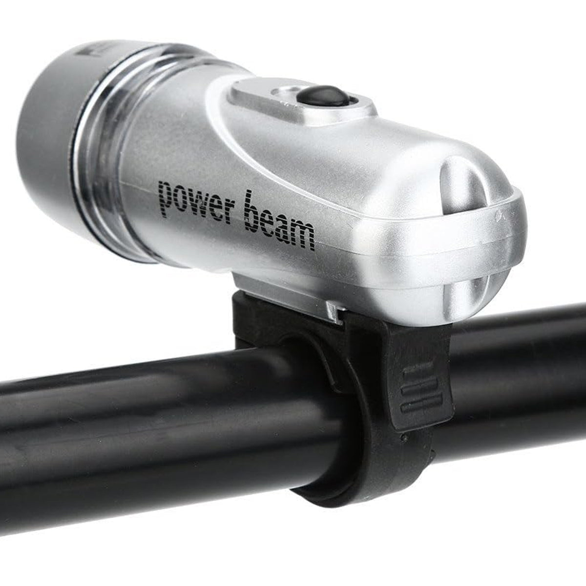 Power Beam LED Bicycle Headlight side angle showing clamp