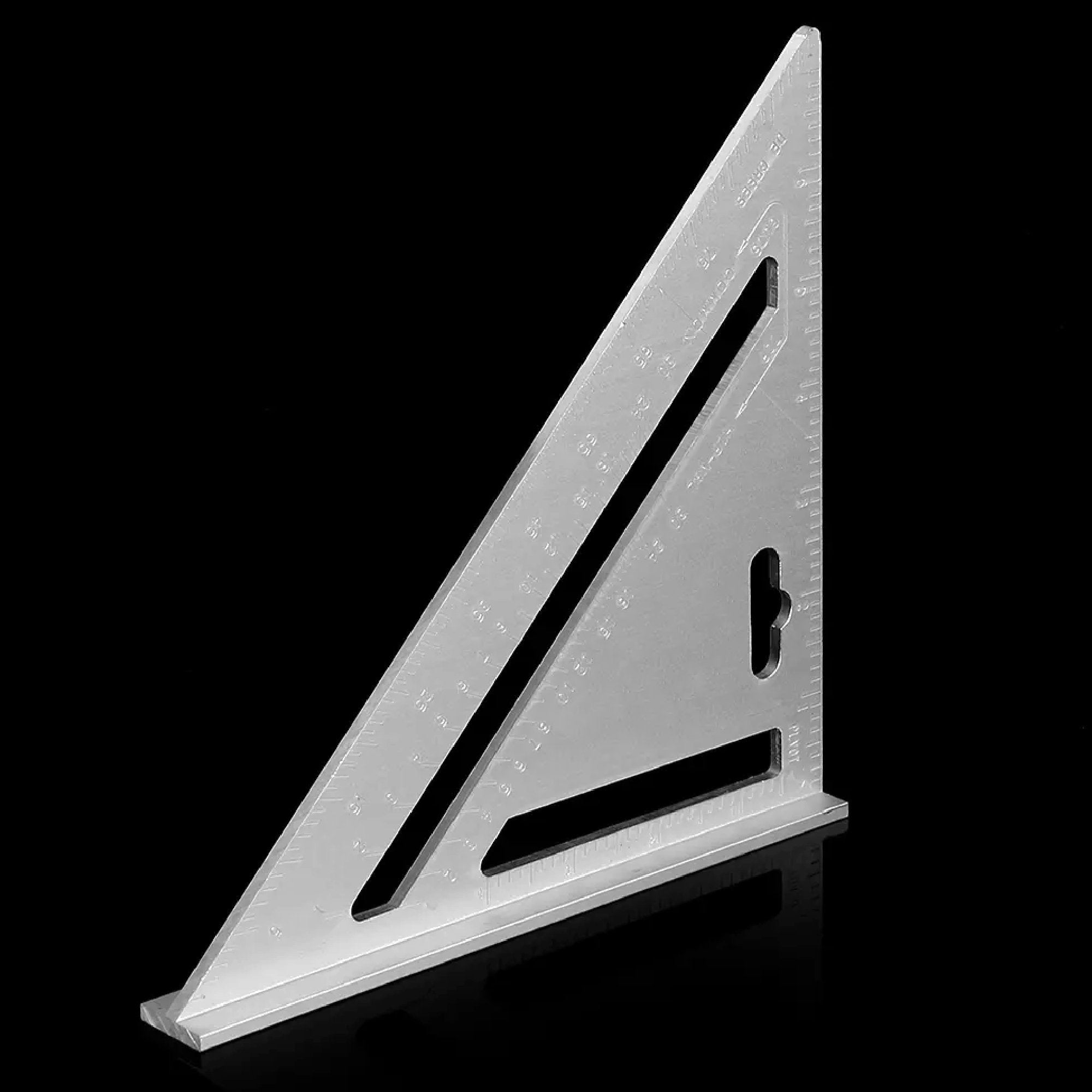 7420 Lightweight Aluminium 7-Inch Triangle Tool scale details