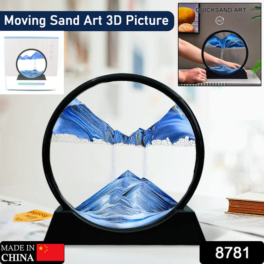 3D Moving Sand Art Frame – Liquid Motion Deep Sea Sandscape for Home & Office Decor (1 Pc)