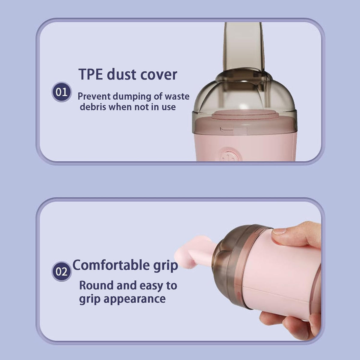 Desktop vacuum cleaner effectively cleaning small debris like crumbs