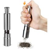Stainless Steel Thumb Press Salt & Pepper Grinder - 15cm