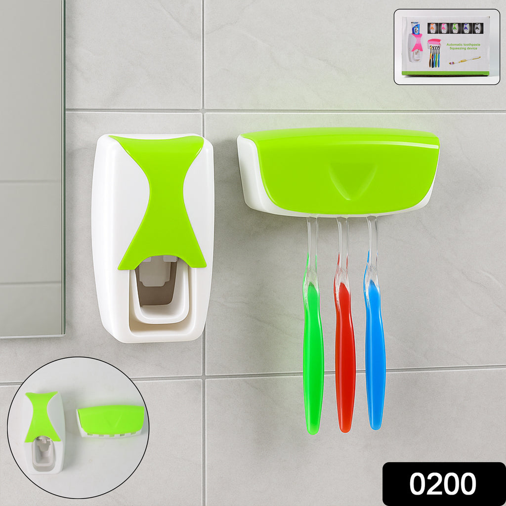 Automatic toothpaste dispenser with 5 toothbrush slots