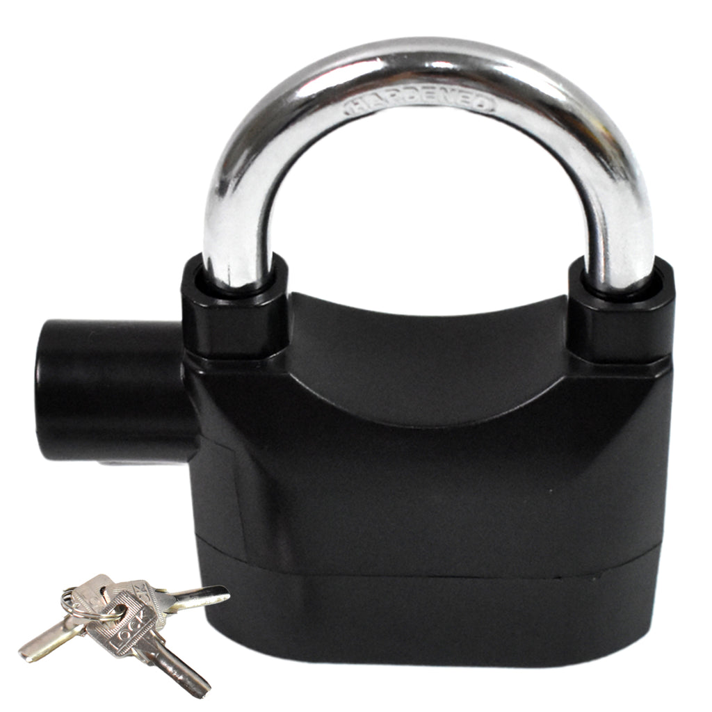 Plastic body siren alarm padlock with 3 keys set