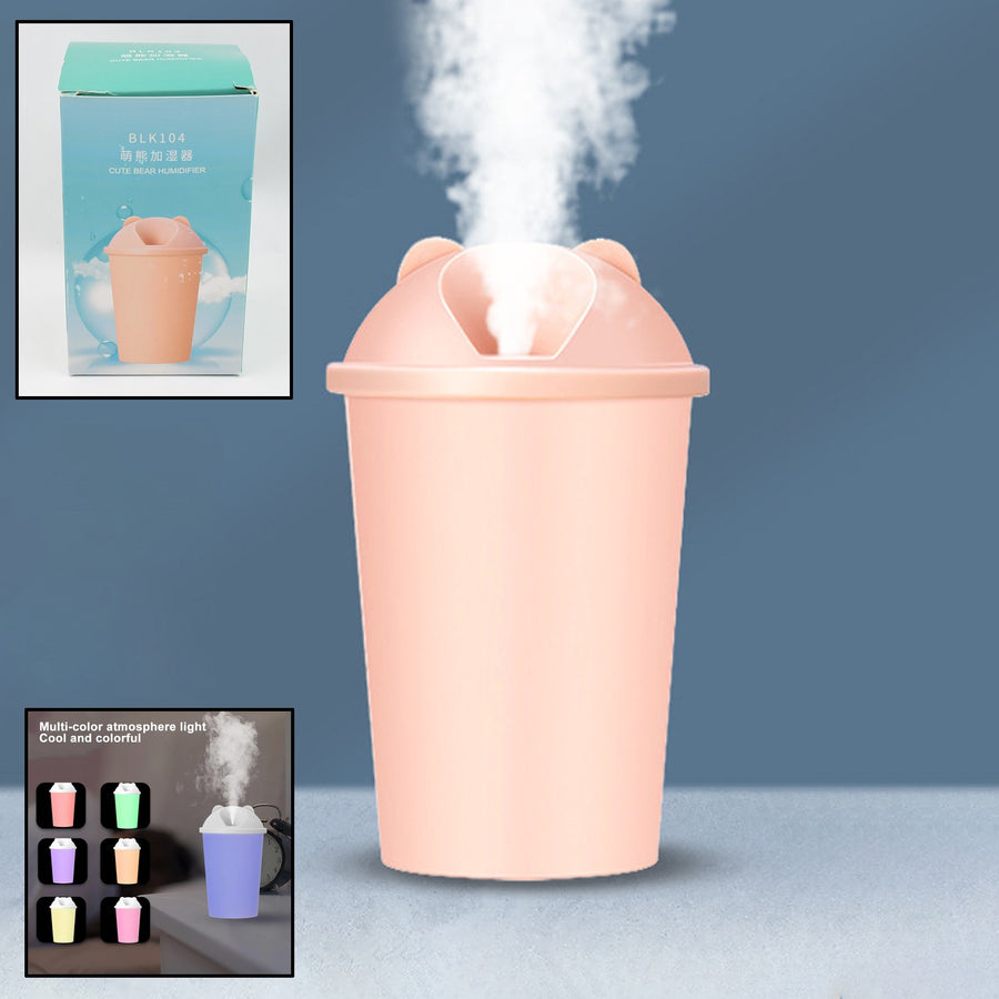 Bear-shaped portable humidifier with a person holding it