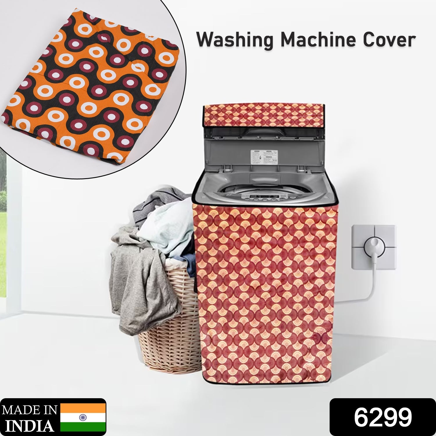 Waterproof washing machine cover 80x60x60 cm on top load machine