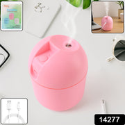 Compact white USB mini air humidifier with visible mist output
