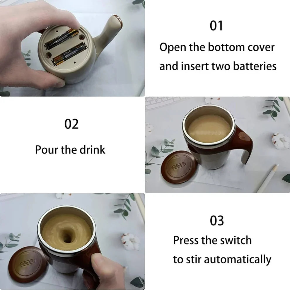 Electric Magnetic Stirring Mug in clean background