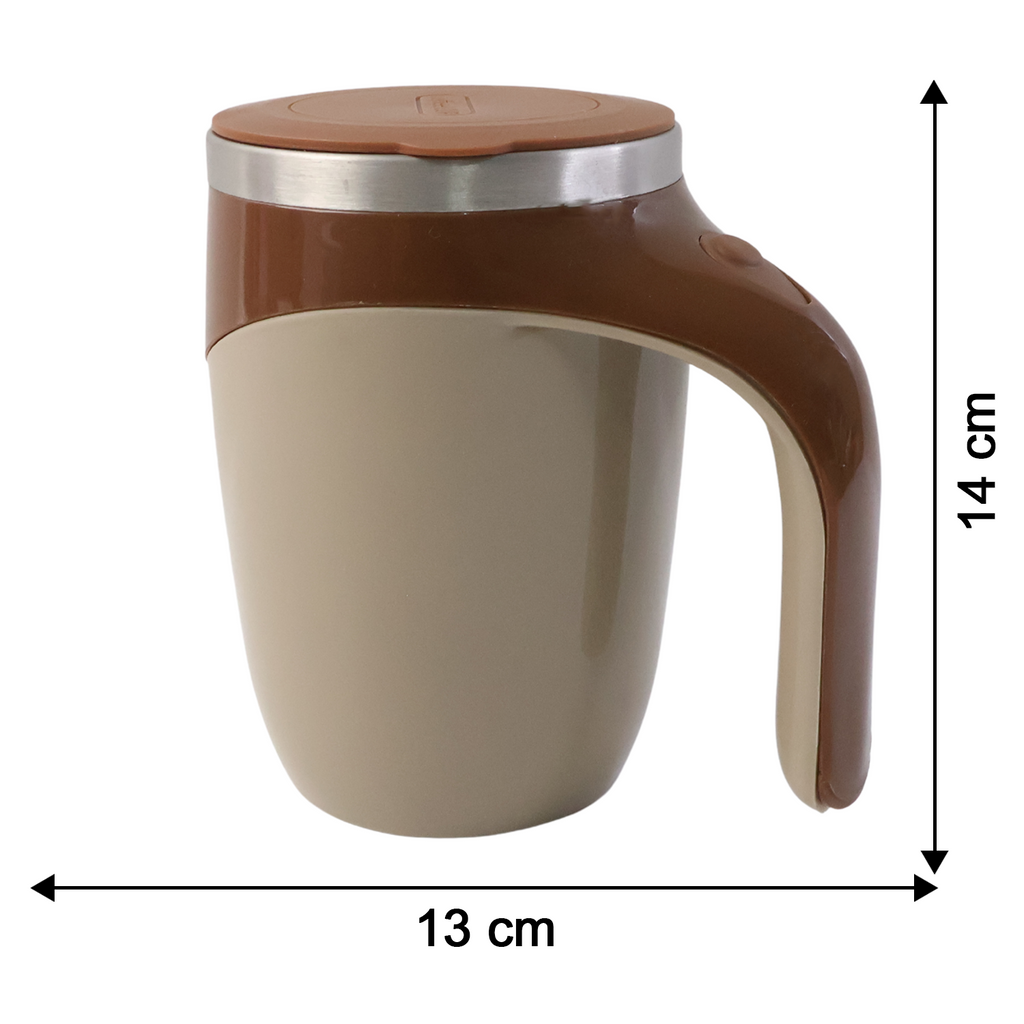Electric Magnetic Stirring Mug with size dimensions