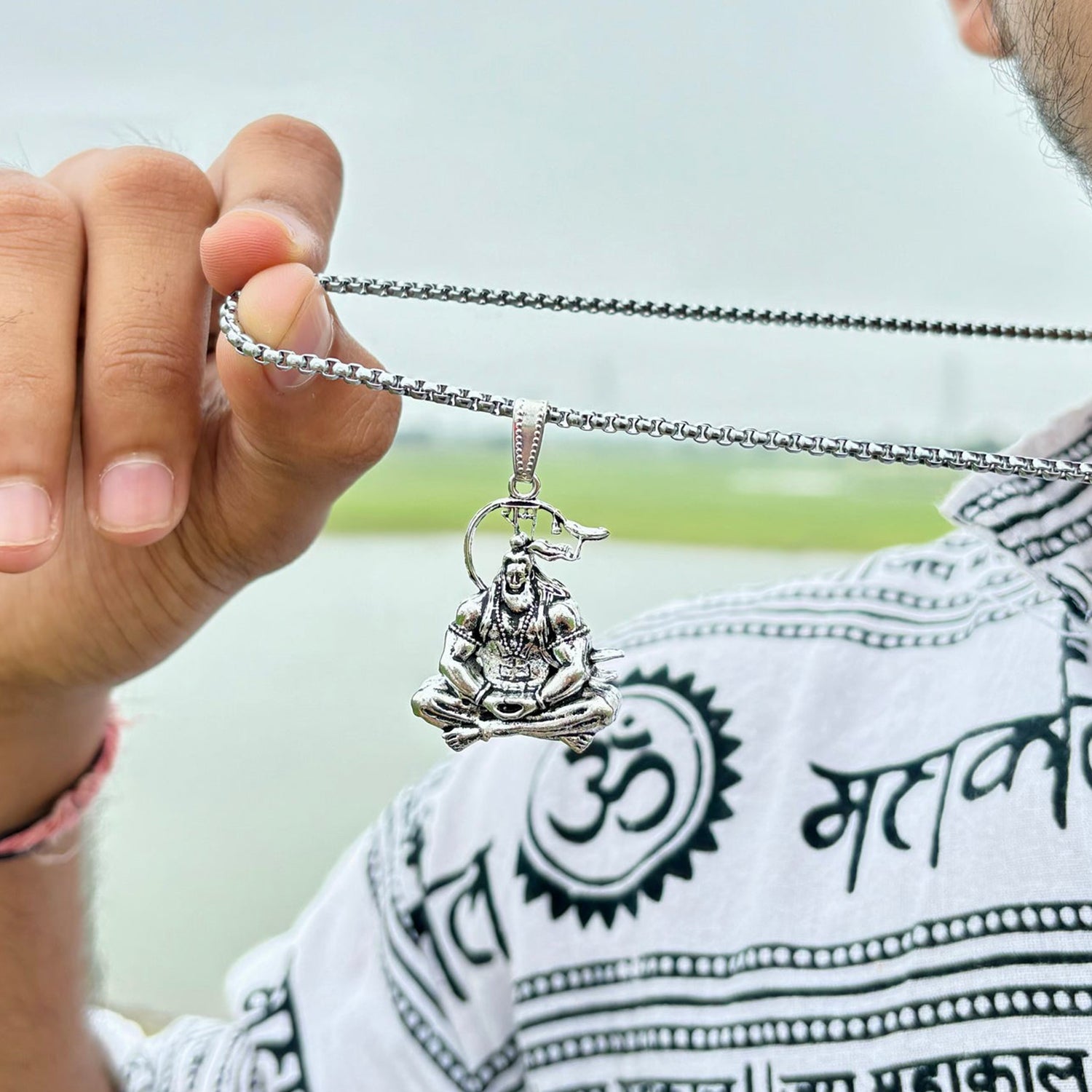 Hanuman Ji Pendant Necklace – Religious Jewellery for Men & Women