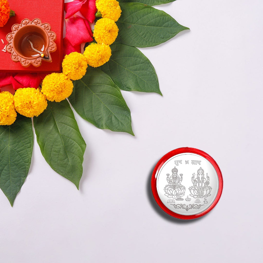 Elegant Silver Rakhi Combo Gift Set For Brother  With Choco Magic Coated Nuts Roli-chawal Coin  Raksha Bandhan Card