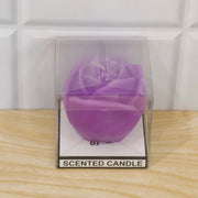 Rose Flower Shaped Decorative Wax Candle For Home And Table Decor (1 Pc)