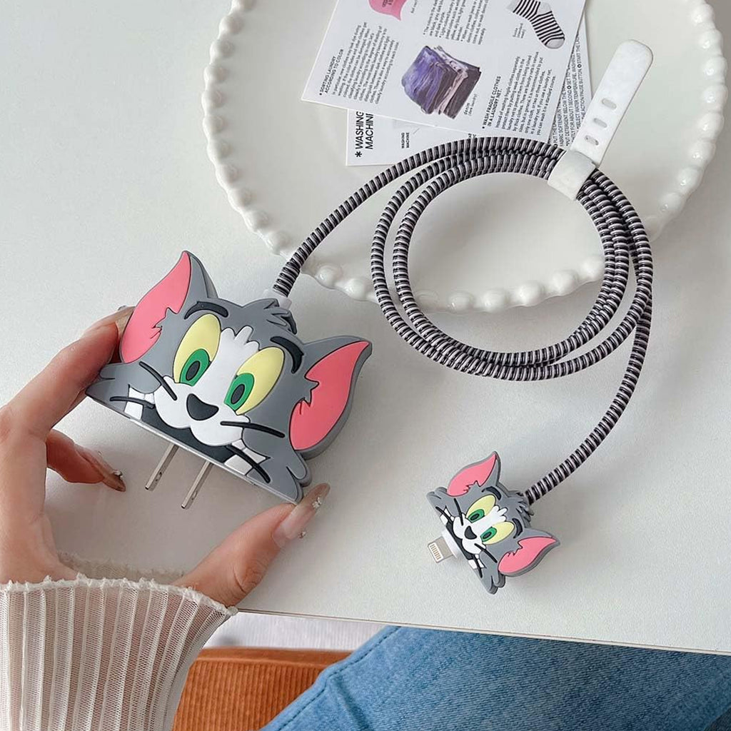 Cartoon Silicon Charger Case Cover back view