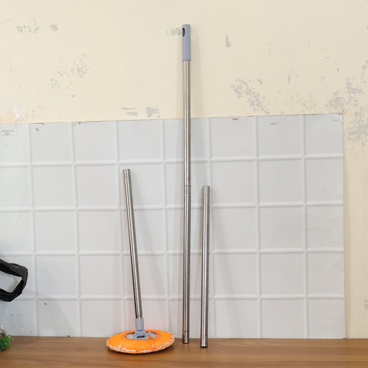 Multipurpose spin mop with mop head and bucket set