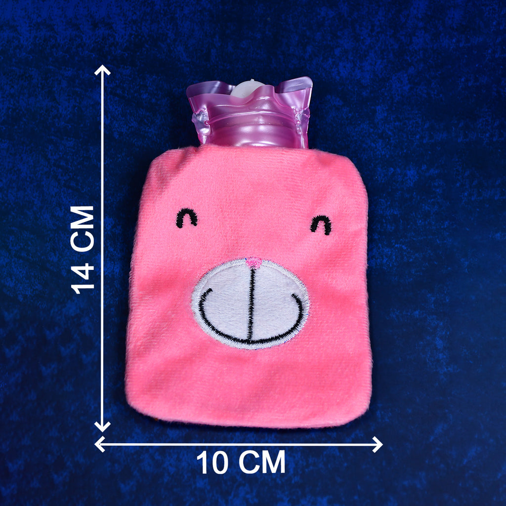 Assortment of mini hot water bags displaying various colorful designs