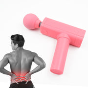 Compact massage gun stored in a carrying case or travel bag