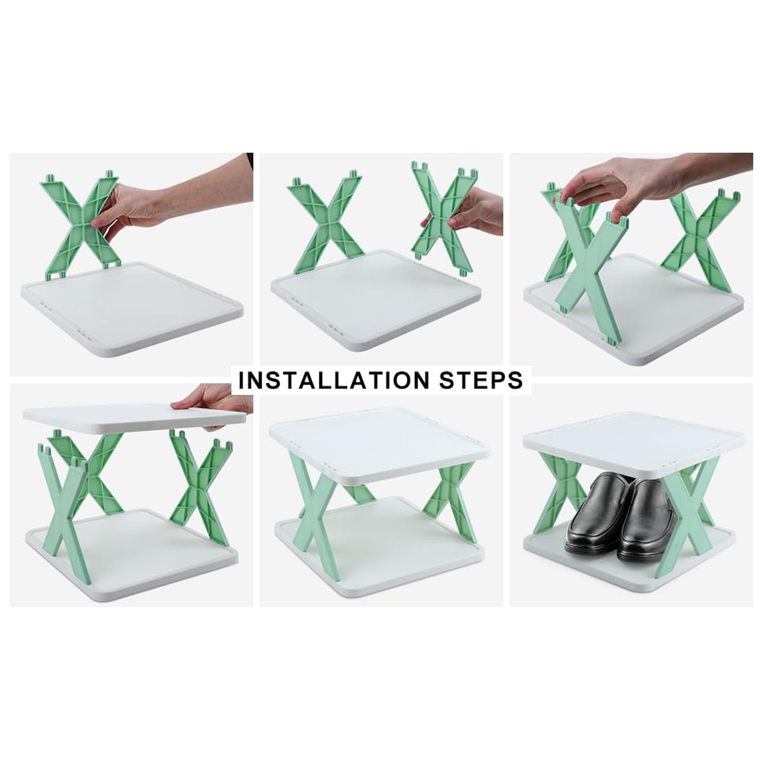 6-Layer Foldable Shoe Rack – Adjustable Plastic Storage Cabinet for Home & Office, Space-Saving Organizer