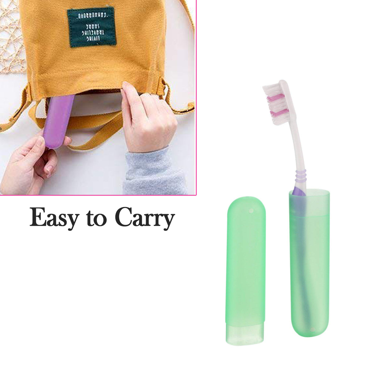 Diagram illustrating the dimensions of a single toothbrush cover