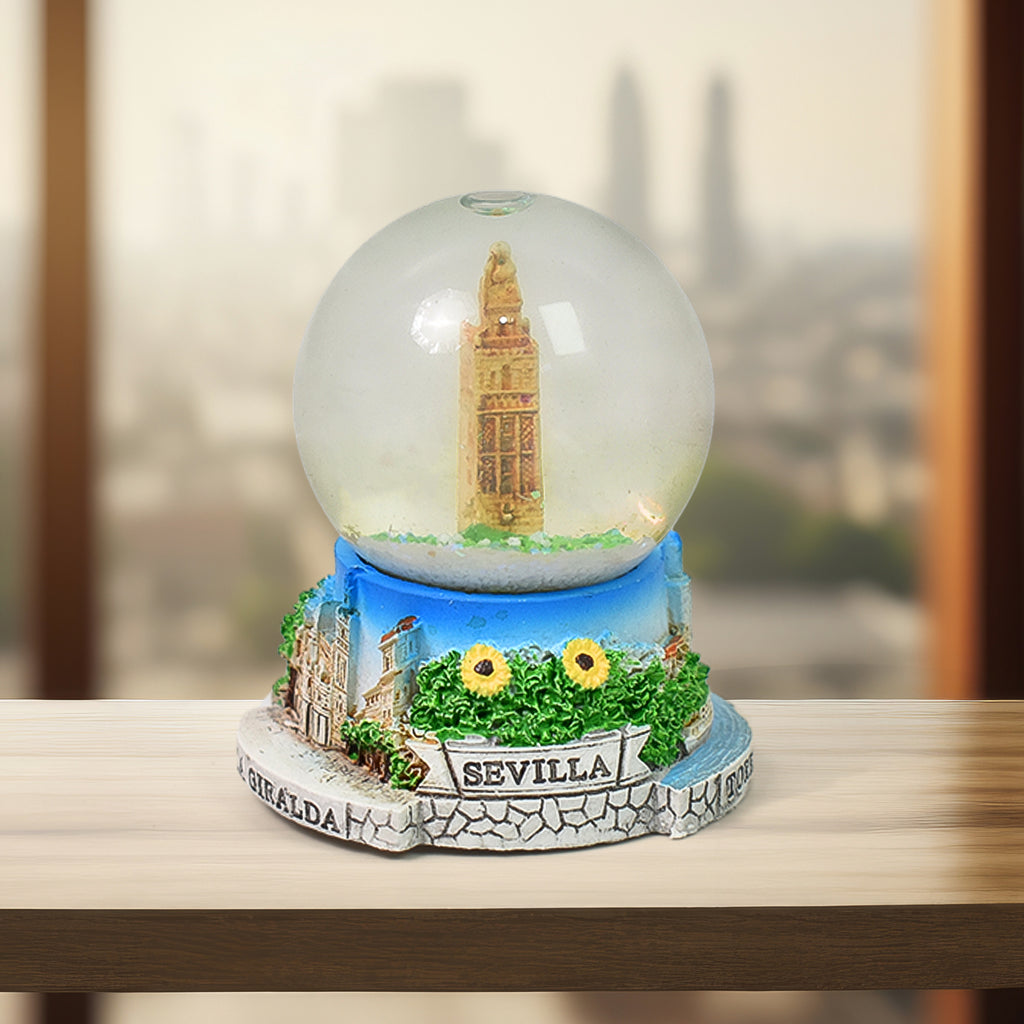 Snow globe souvenir showing intricate decorative details