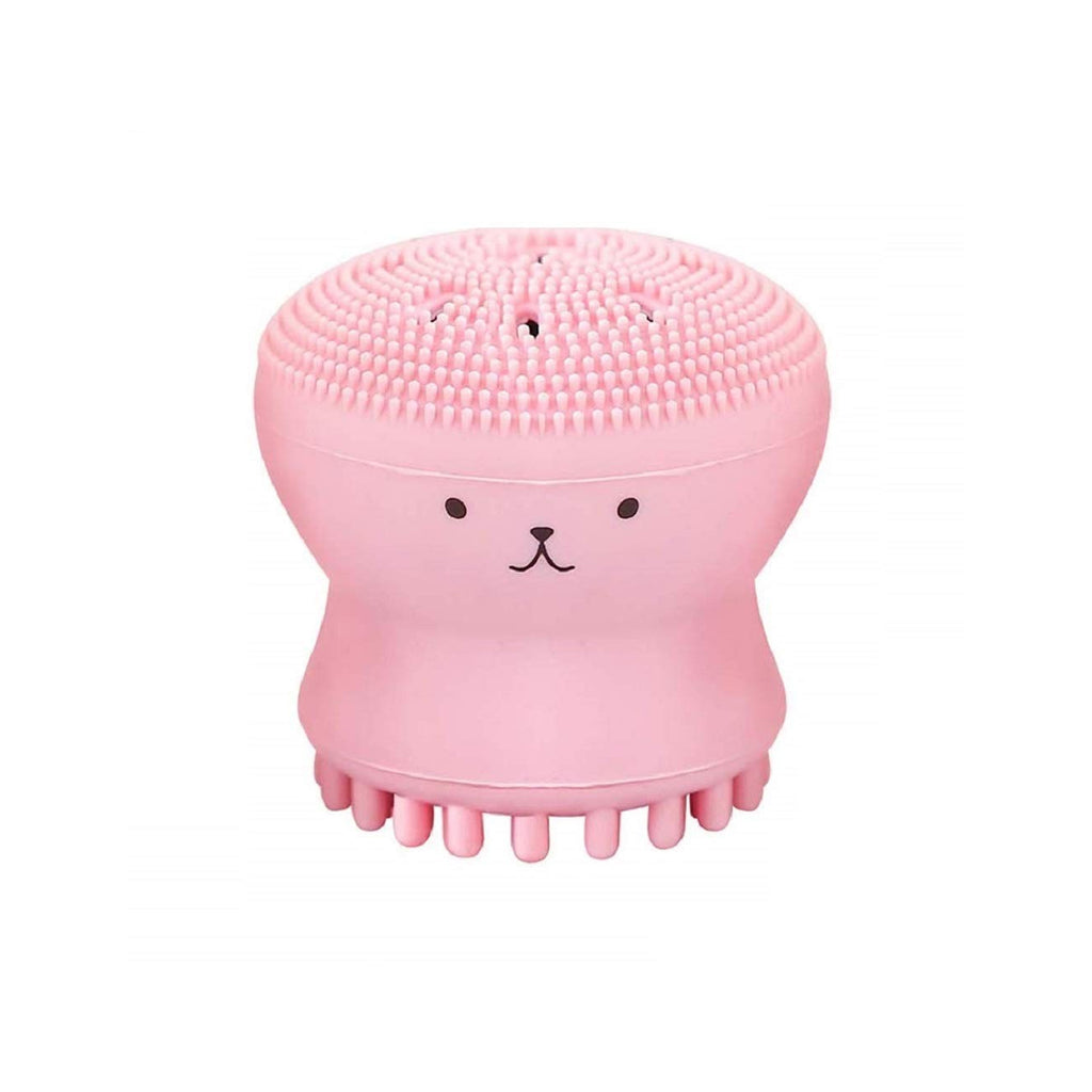 Octopus facial brush showing soft dense bristles