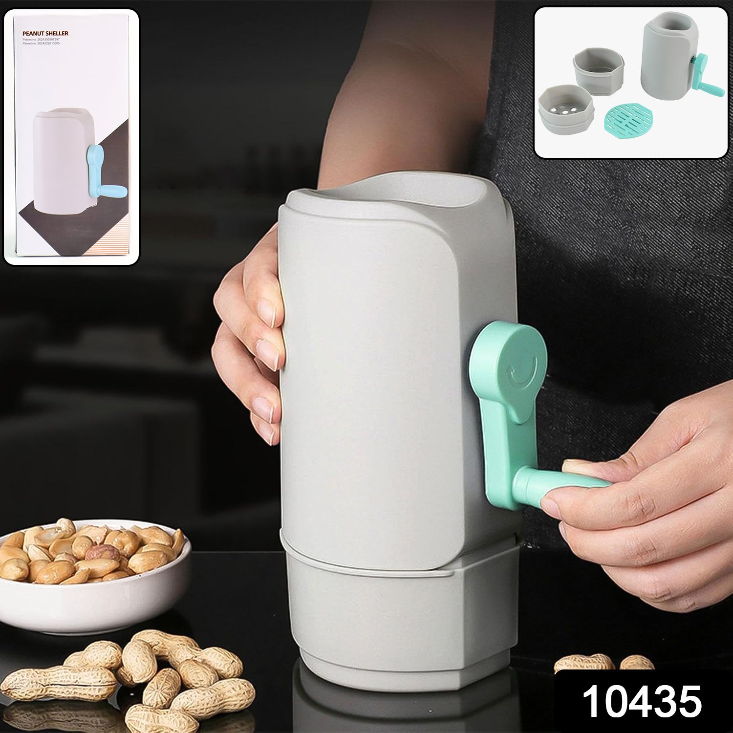 Manual Hand-Crank Peanut Sheller Machine front view