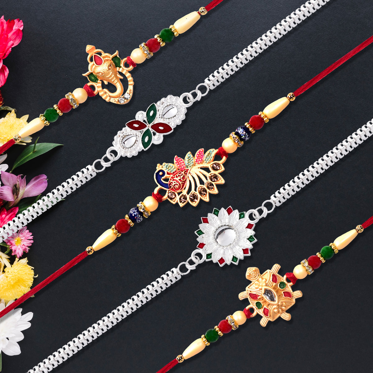 Delicious assorted chocolates and traditional Tilak set for Rakhi celebrations.