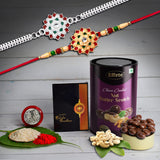 Rakhi Gift Pack – Premium Butterscotch Nuts & Pooja Set | Wukusy