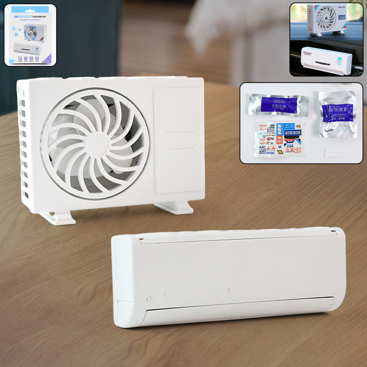 Close-up of AC Design solar car air freshener