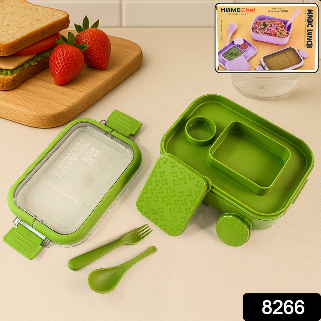 Magic Lunch Box with leakproof compartments front view