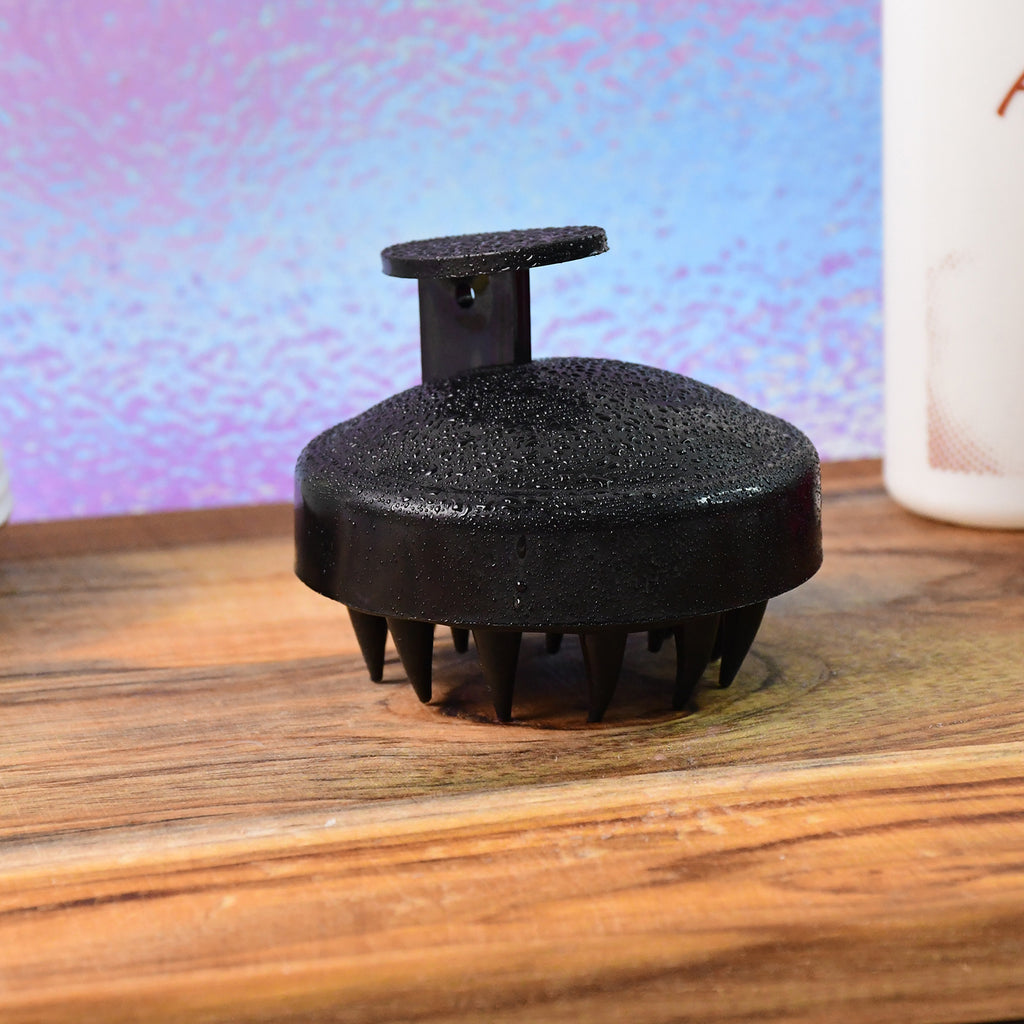 Ergonomic handle of scalp massager shampoo brush