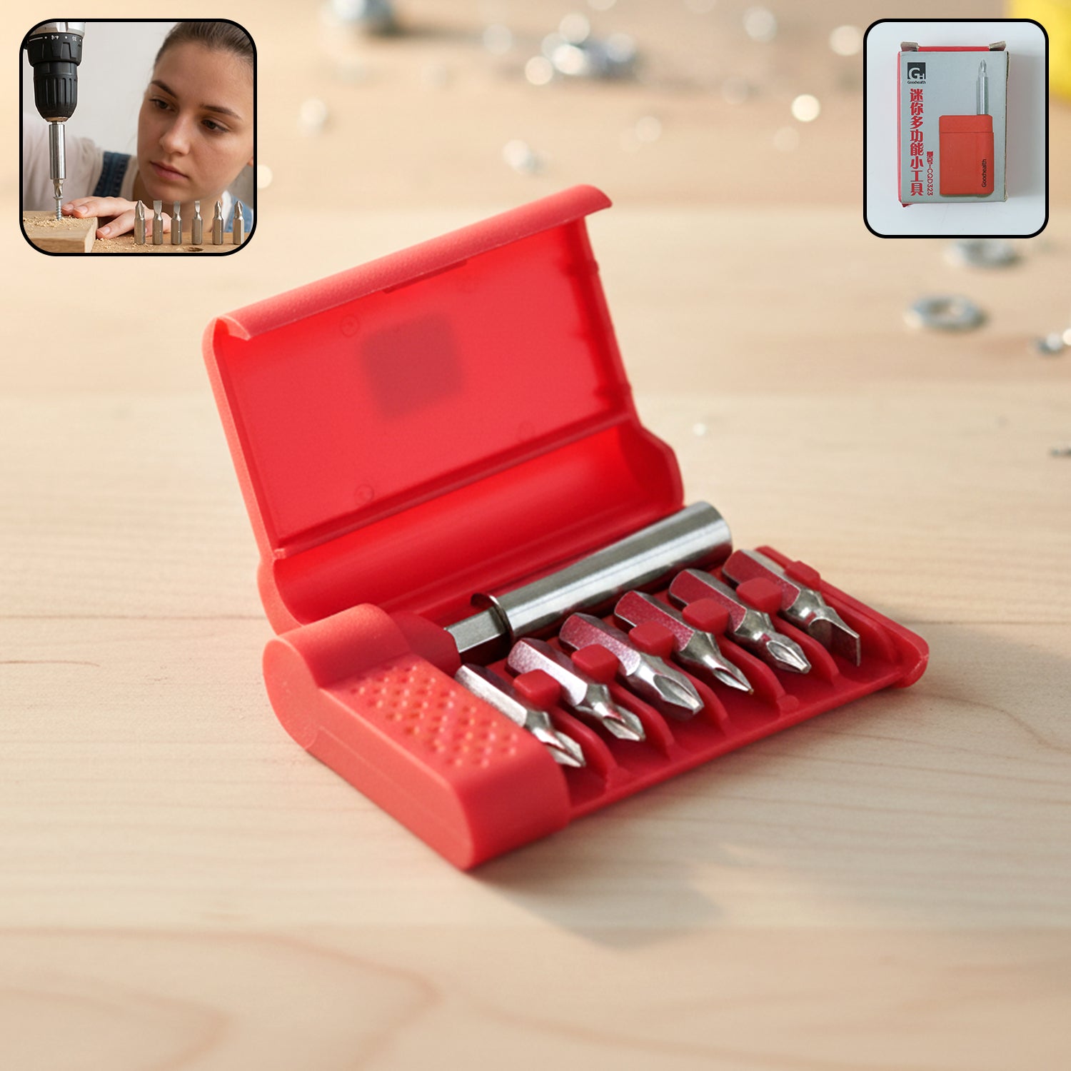 Mini precision screwdriver kit with bits and magnetic holder