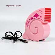 USB mini fan with power cable connection