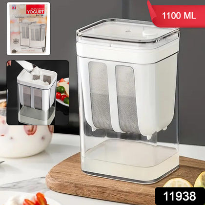 2-in-1 Yogurt Strainer with Storage Container front view