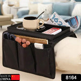 8164 Sofa Arm Rest Hanging Storage Bag for Magazines & iPad (Black)