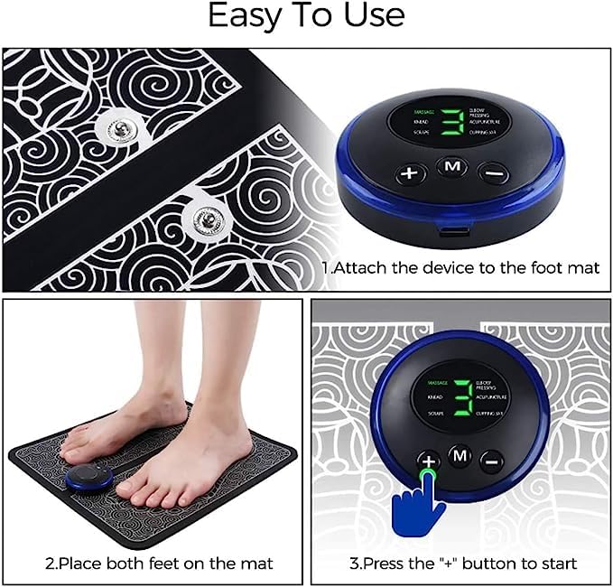 EMS Foot Massager Electric Leg Stimulator | Deep Kneading Circulation Booster & Pain Relief Machine