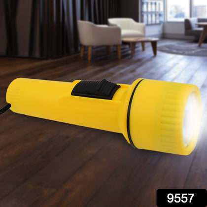 Bright LED flashlight torch, portable & black