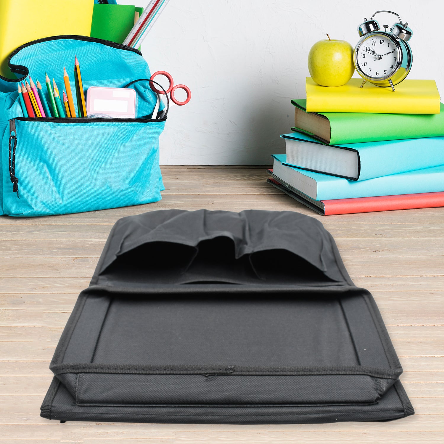 Durable black fabric of 8164 sofa arm rest hanging storage bag