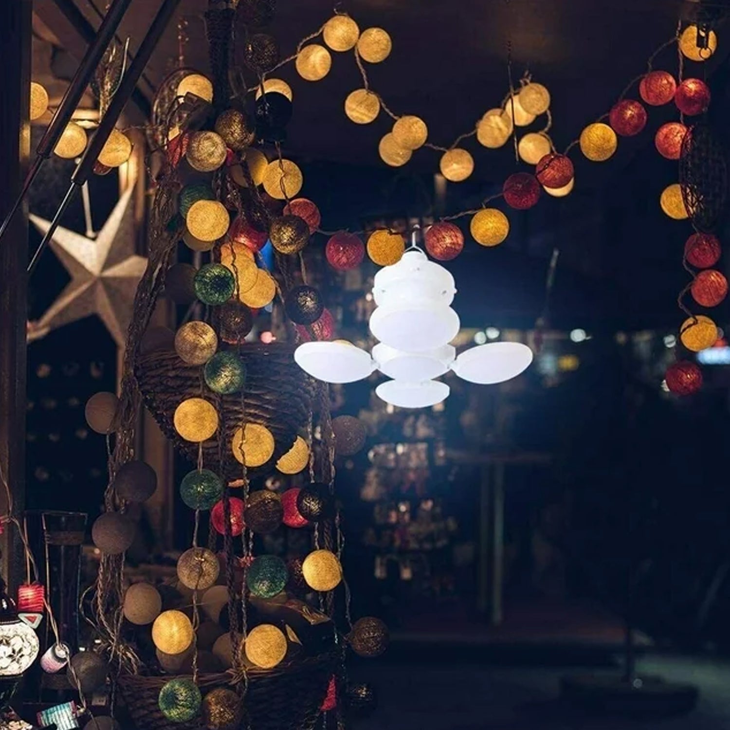 Solar Rechargeable LED Camping Light – Multi-Functional Emergency Lamp with USB Charging