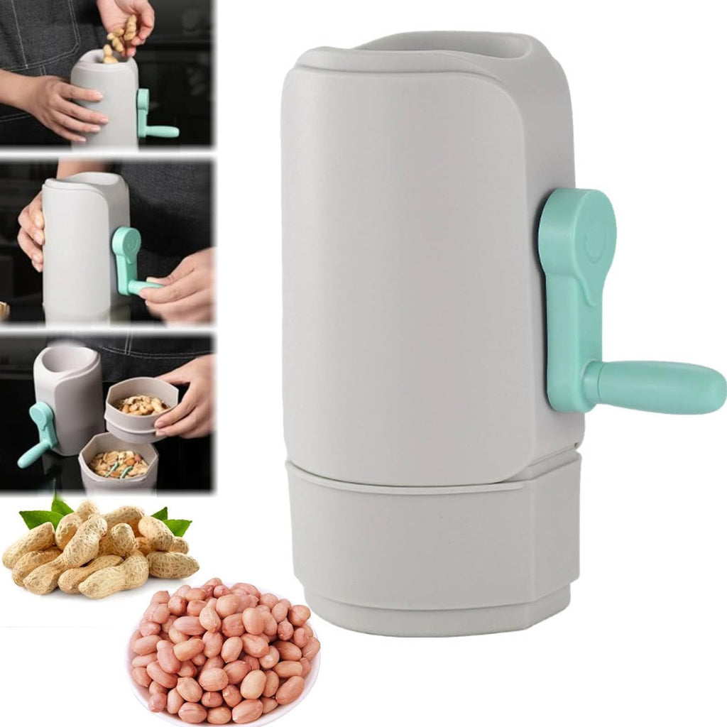 Manual Hand-Crank Peanut Sheller Machine ready for use