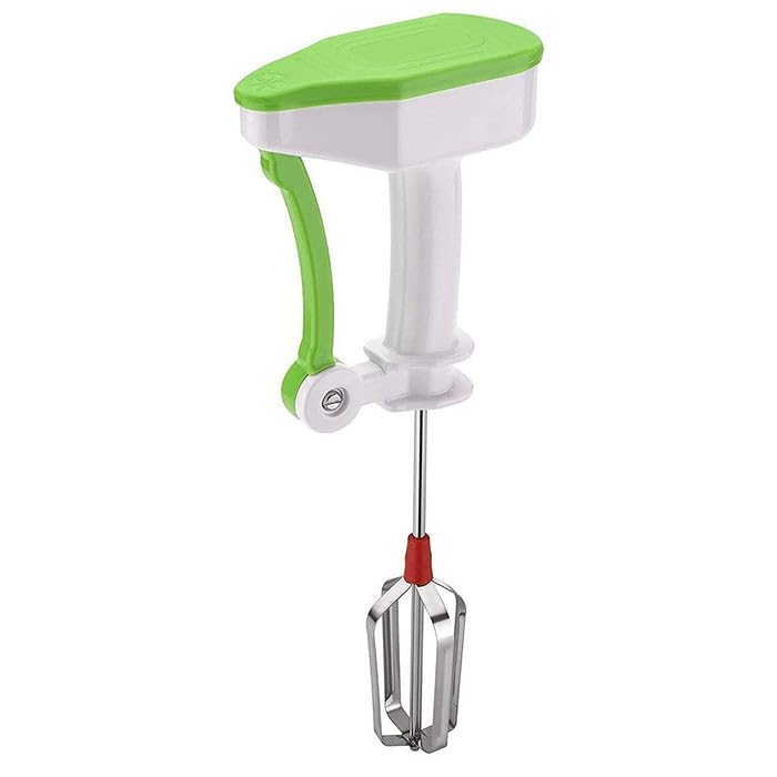 A flexible silicone spatula, part of the kitchen tools combo, safe for non-stick cookware.