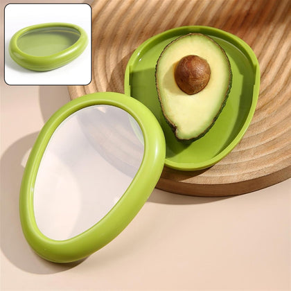 Green oval vegetable container front view