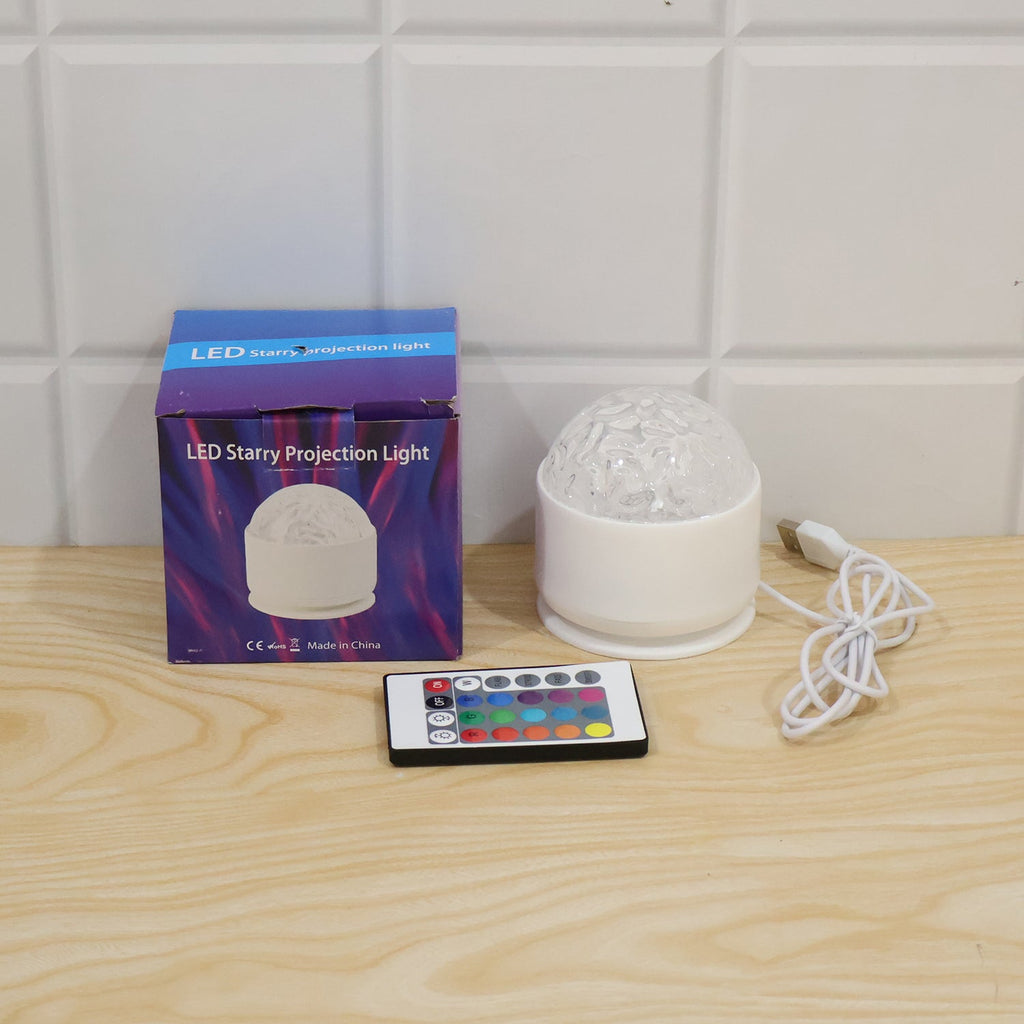 Led Starry Projection Night Light With Remote For Bedroom Ambient Decor (1 Set)