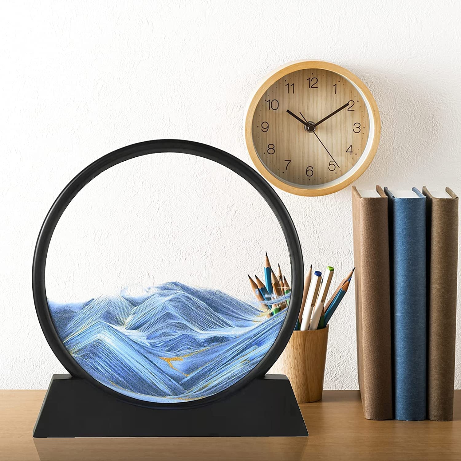 3D Moving Sand Art Frame – Liquid Motion Deep Sea Sandscape for Home & Office Decor (1 Pc)