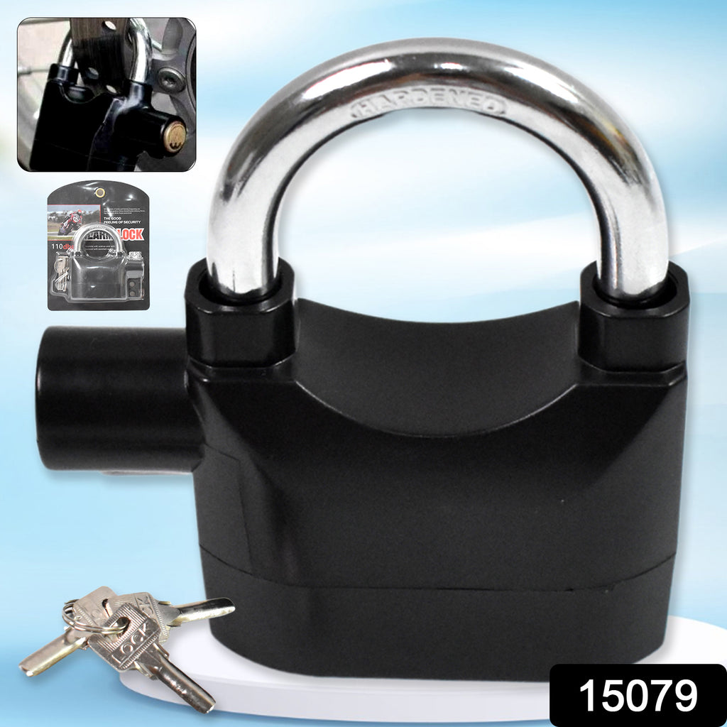Plastic waterproof siren alarm padlock with 3 keys