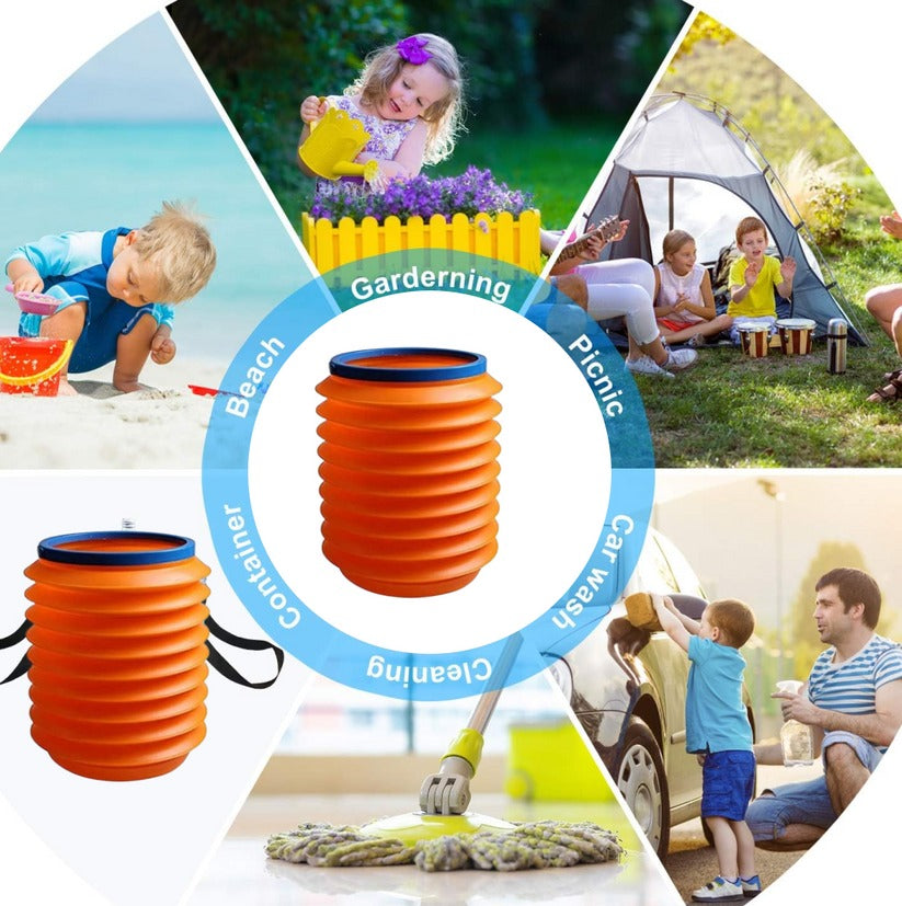 Foldable Storage Bucket & Water Container – Multiuse Collapsible Dustbin for Home, Car & Kitchen