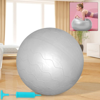 75CM heavy duty gym ball with foot pump on white background