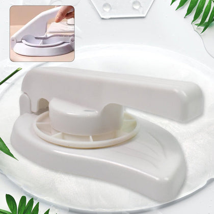 Plastic puri chapati press machine front view