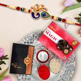 Peacock Designer Rakhi – Elegant Combo Gift Set for Brother | Wukusy