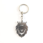 Lion head keychain showing keyring loop detail